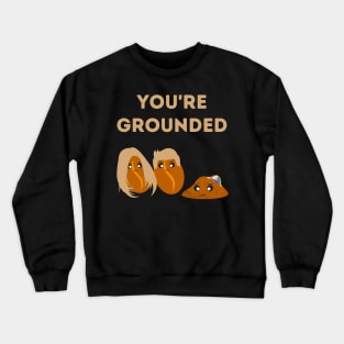 You're Grounded Funny Coffee Pun Crewneck Sweatshirt